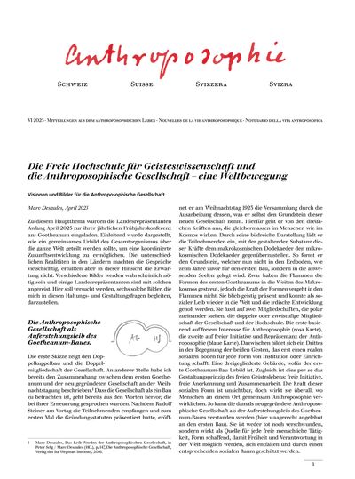 Anthroposophie Schweiz – Juni 2025